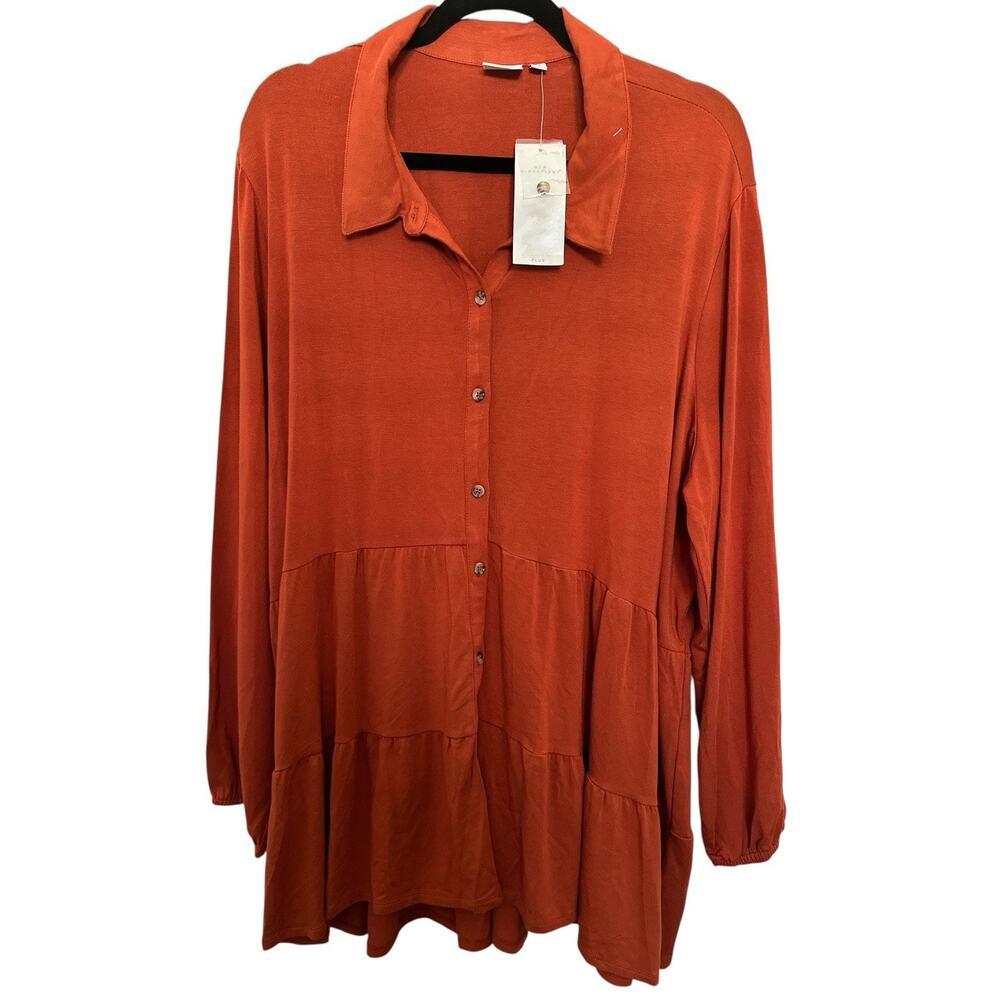 New Directions Shirt Dress Get ready for autumn Size 3X Plus - Picture 3 of 10
